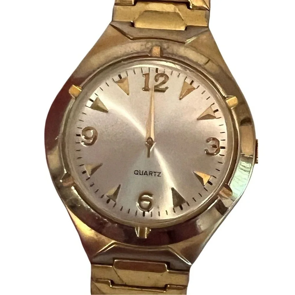 Vintage Men's Advance Quartz‎ Gold Tone Wristwatch Classic Style PUR54807W